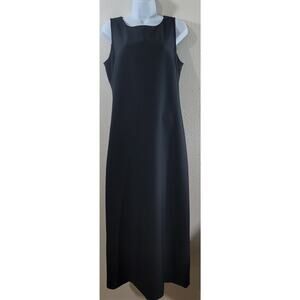 HBS Collection Black Sheath Sleeveless Dress 12 Lightweight Soft Back Zipper
